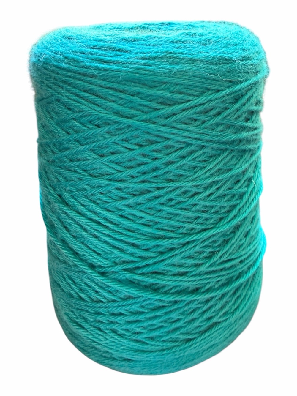Jagger Spun Superwash Wool 100% Yarn Cone 1200 Turquoise Teal Knitting Weaving